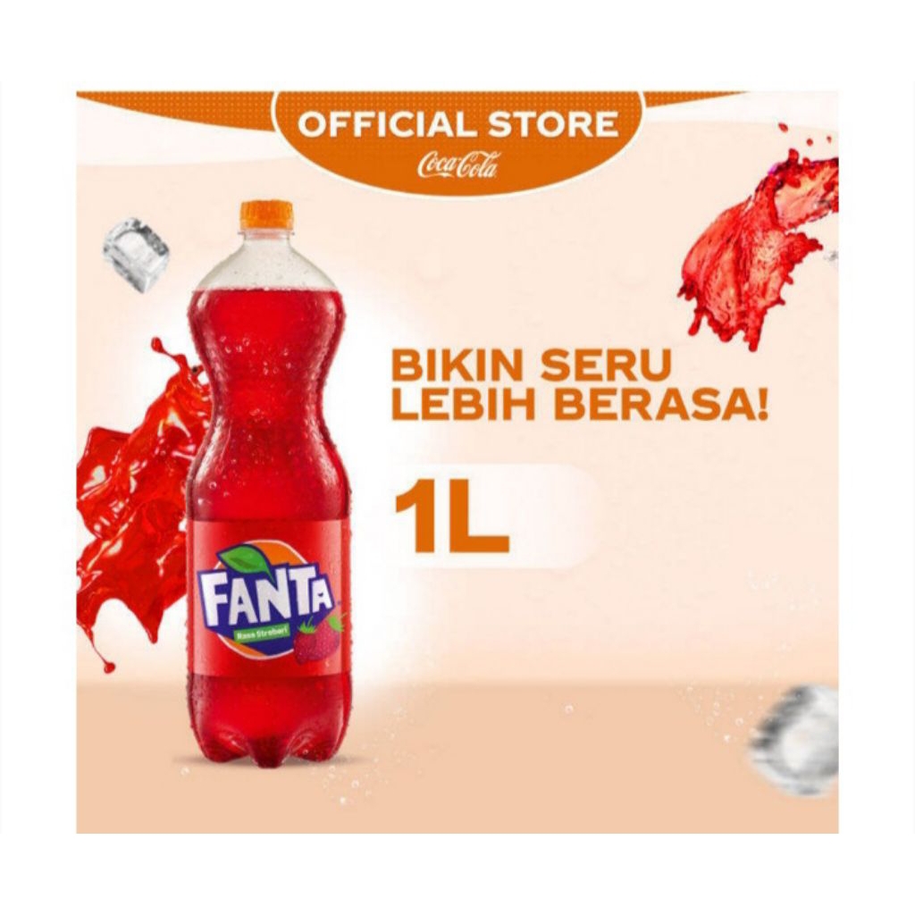 fanta minuman rasa strawberry 1 liter