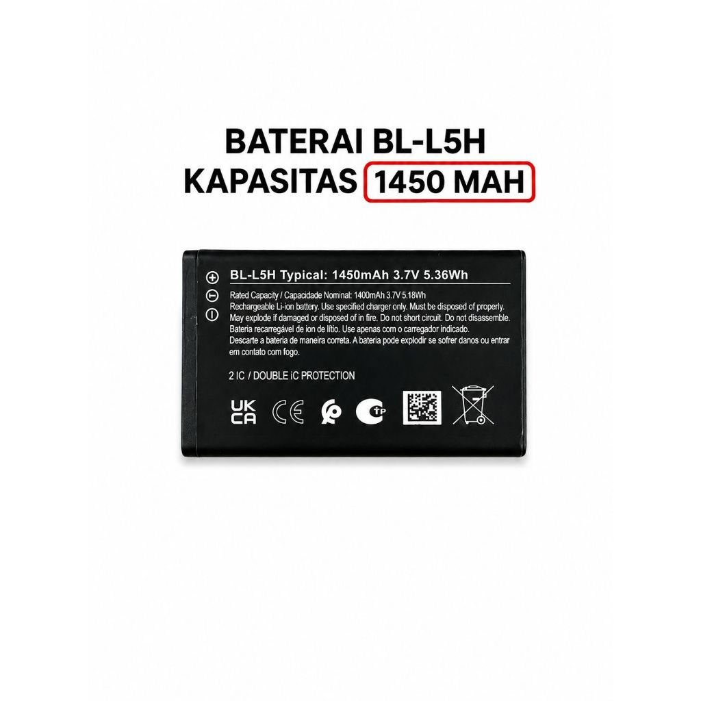 Baterai Nokia  105 4G 2023 Nokia 110 2023 BL-L5H Double ic Original Nokia BL-L5H bl-l5h