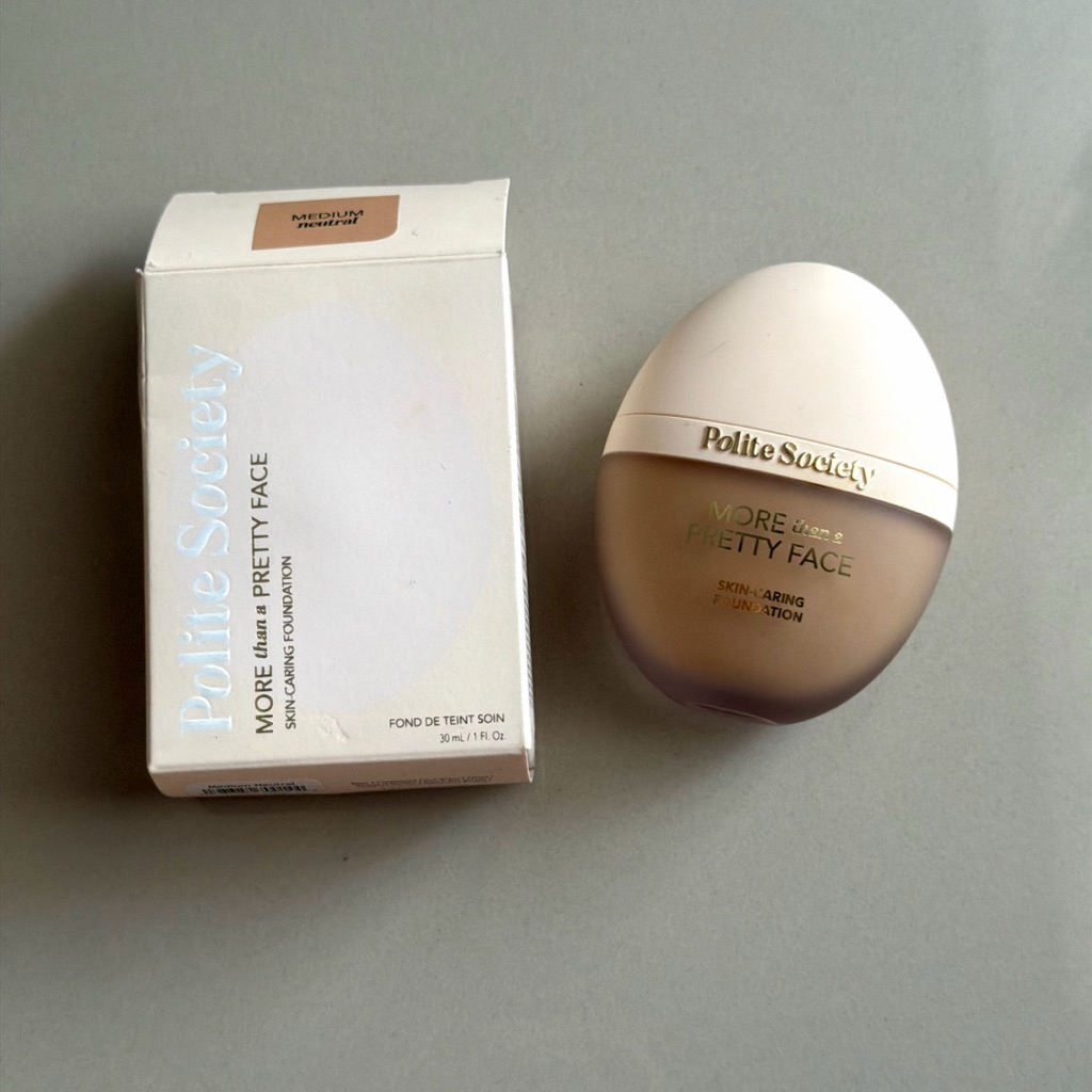 PRELOVED LIKE NEW - Polite Society More Than A Pretty Face Skin Caring Foundation (medium neutral)