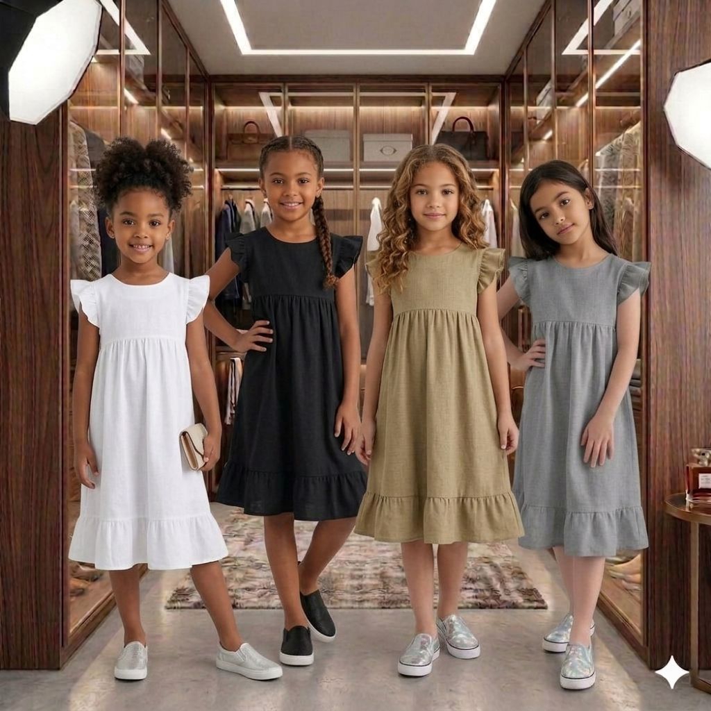 AS_ARPANI Dries Anak Tangan Pendek Dengan Bhan Katun Linen Berkualitas