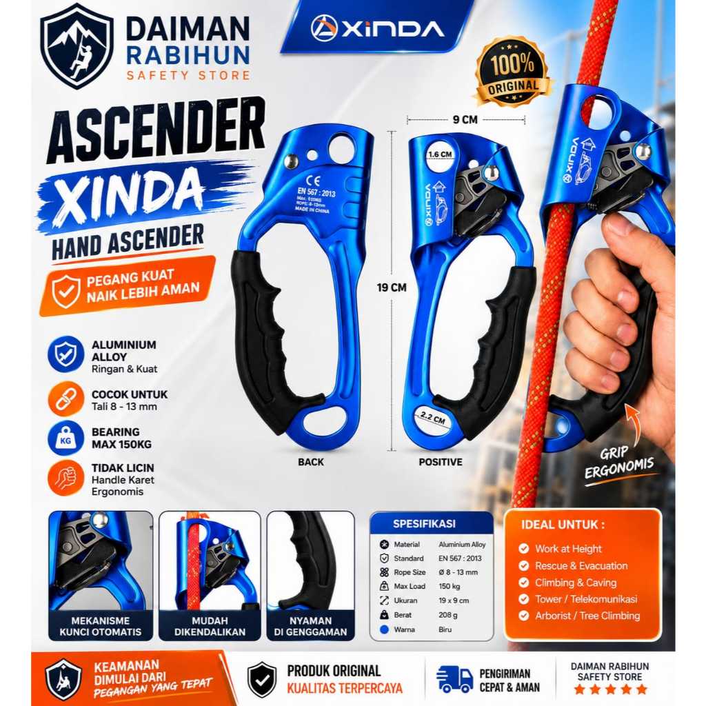 ASCENDER JUMAR XINDA - ALAT PANJAT TEBING