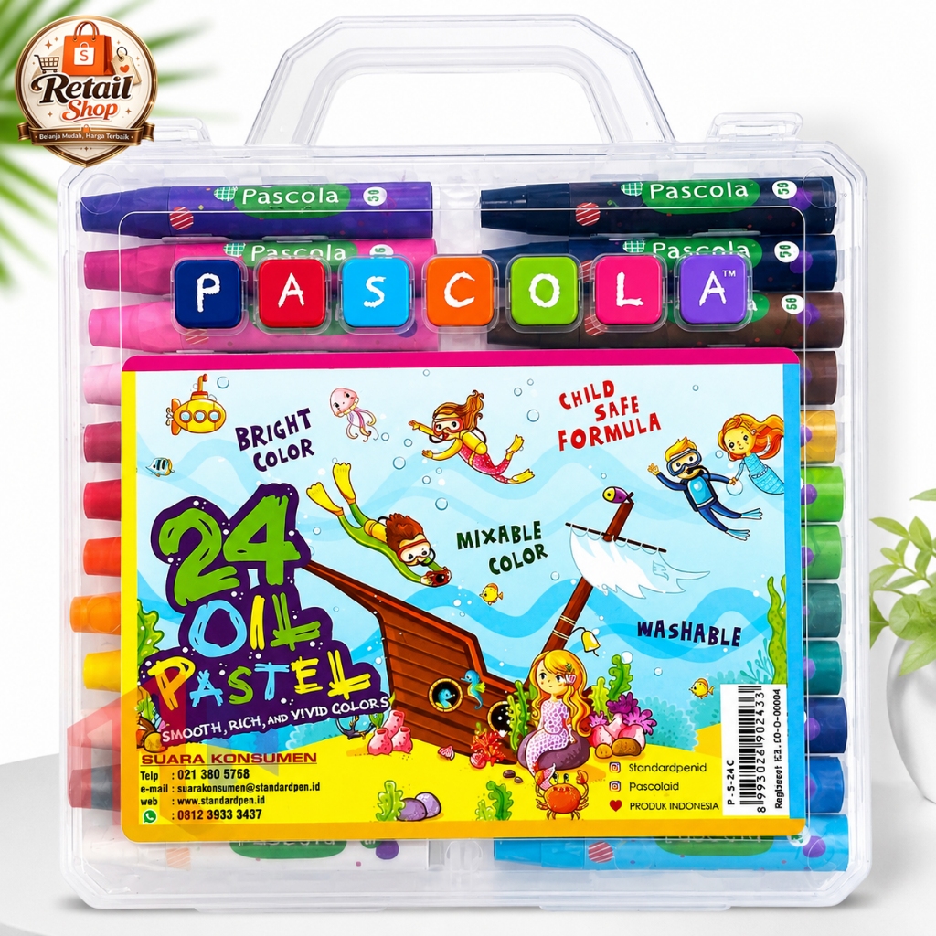 Crayon Pascola 24 Warna / Oil Pastel Pascola 24