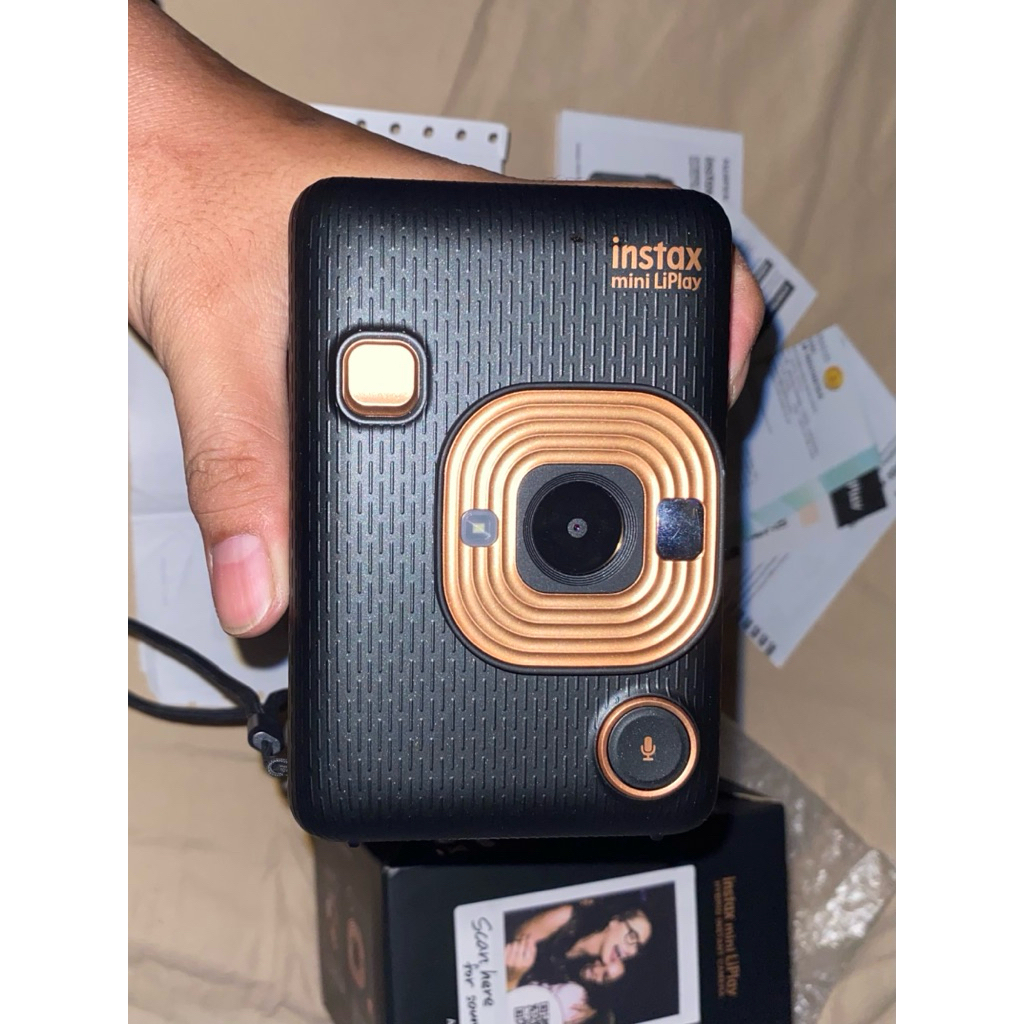 FUJIFILM Camera Instax Mini LiPlay Elegant Black Fullset / Instant Kamera Warna Hitam Fulset ~ LIKE 