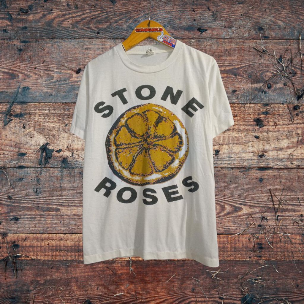 VTG STONE ROSES . band singer punk rock grunge gildan Hanes BEEFY fotl Europe art music bootleg tee