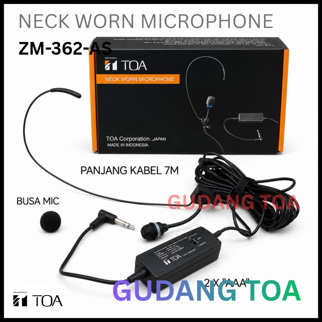 ZM-362 MICROPHONE LEHER MIC TOA ZM-362 MIC IMAM ZM 362 MIKROFON KABEL TOA ORIGINAL