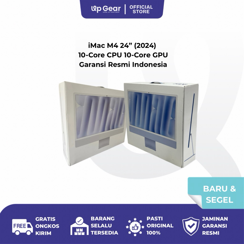 iMac M4 24” Inch 10-Core CPU 10-Core GPU Garansi Resmi Indonesia