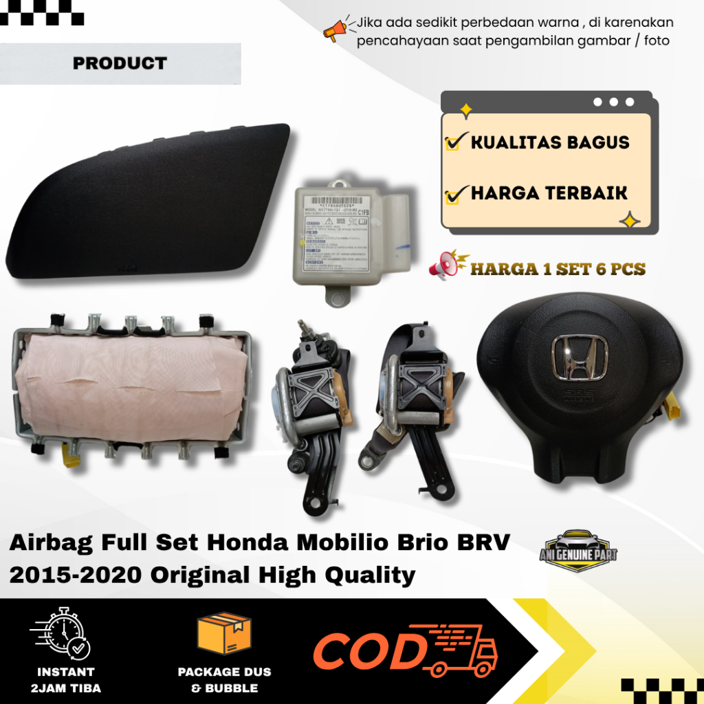 Airbag Full Set Honda Mobilio Brio BRV 2015-2020 Original