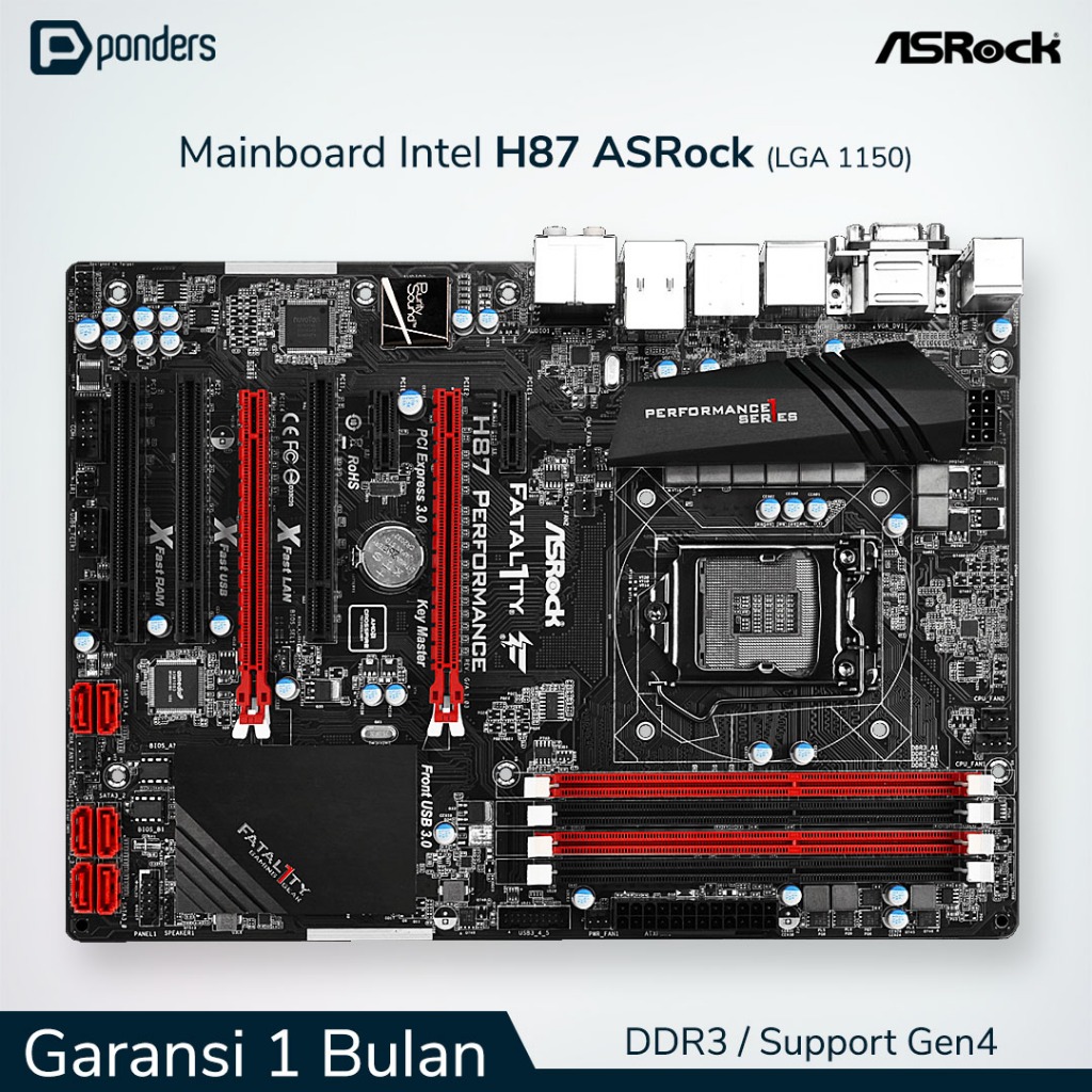 Mainboard Intel H87 ASRock LGA 1150 DDR3 Support Gen4