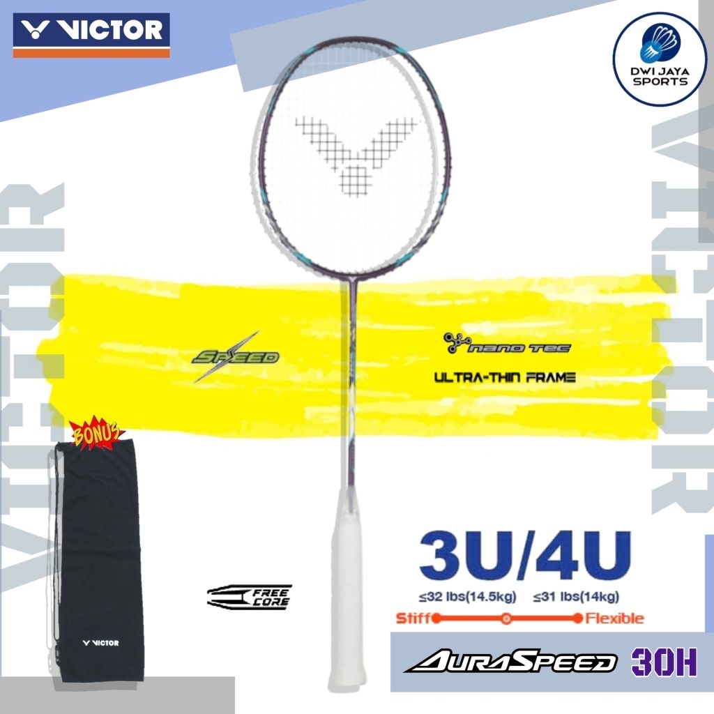 Victor Auraspeed 30H | ARS-30H J Badminton Racket | Raket Bulu Tangkis Victor