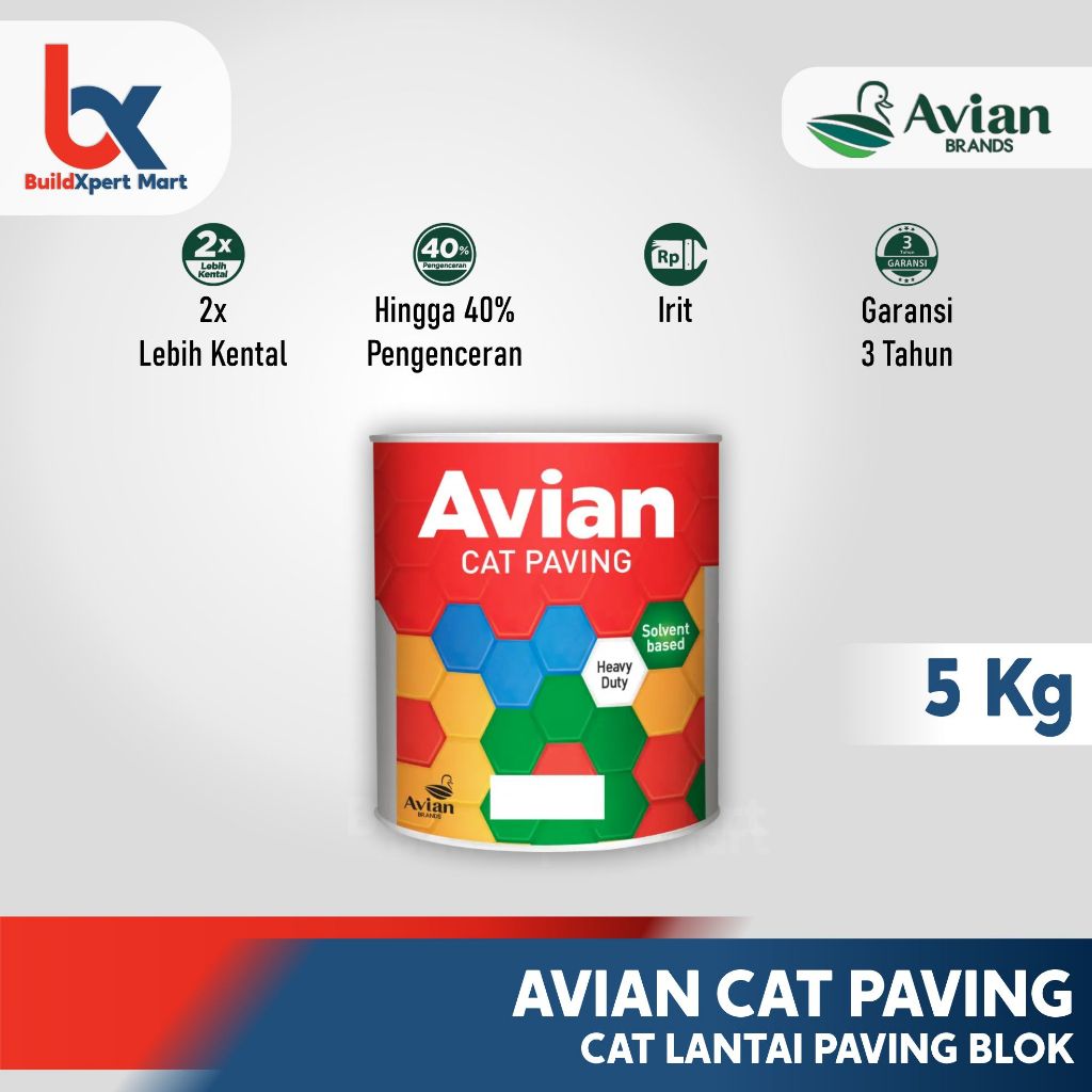 Avian Cat Paving 5 kg Cat Lantai Paving Blok Lapangan Olahraga  dll