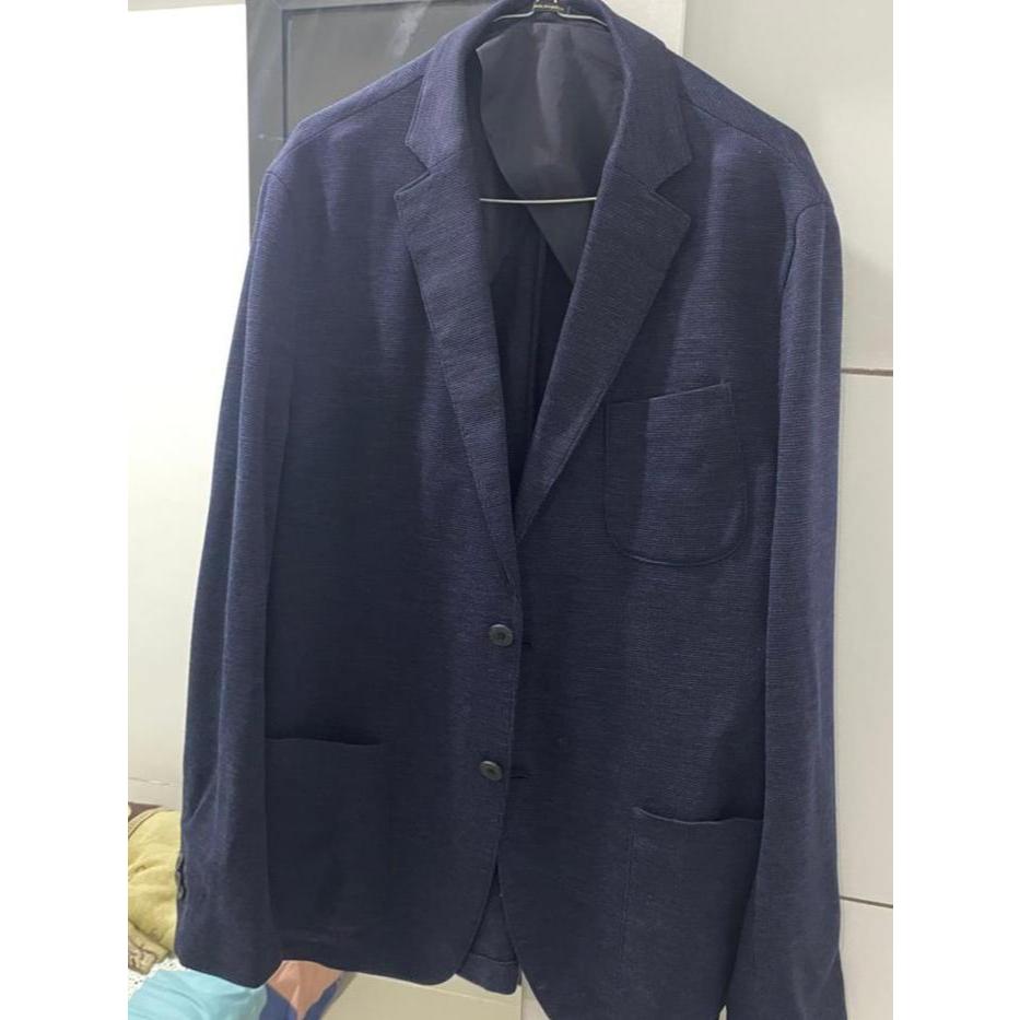 MASSIMO DUTTI JAKET BLAZER BIRU DONGKER SECOND ASLI ORIGINAL - 42
