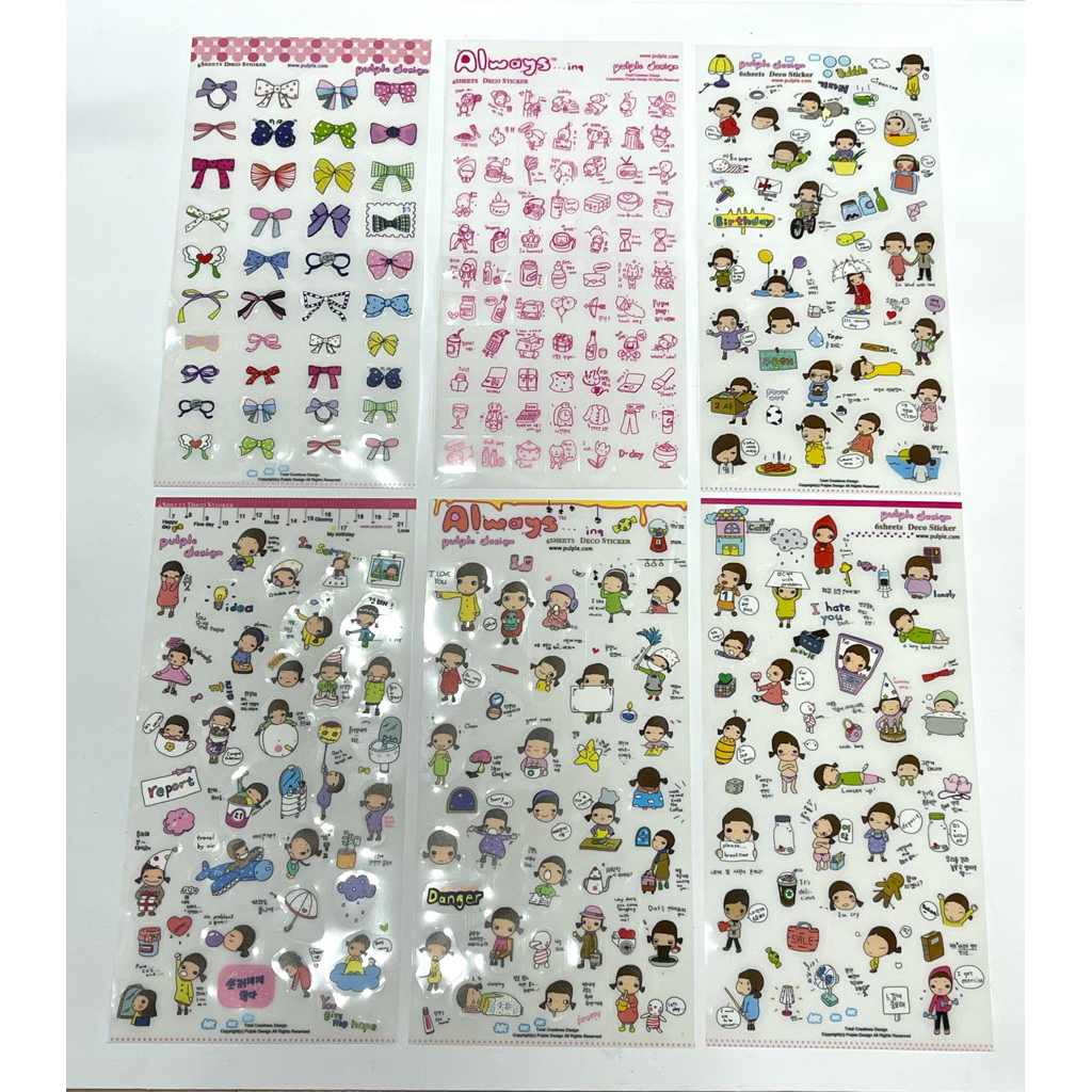 New Korean Cute Cartoon Sticker Lucu Aesthetic Stiker