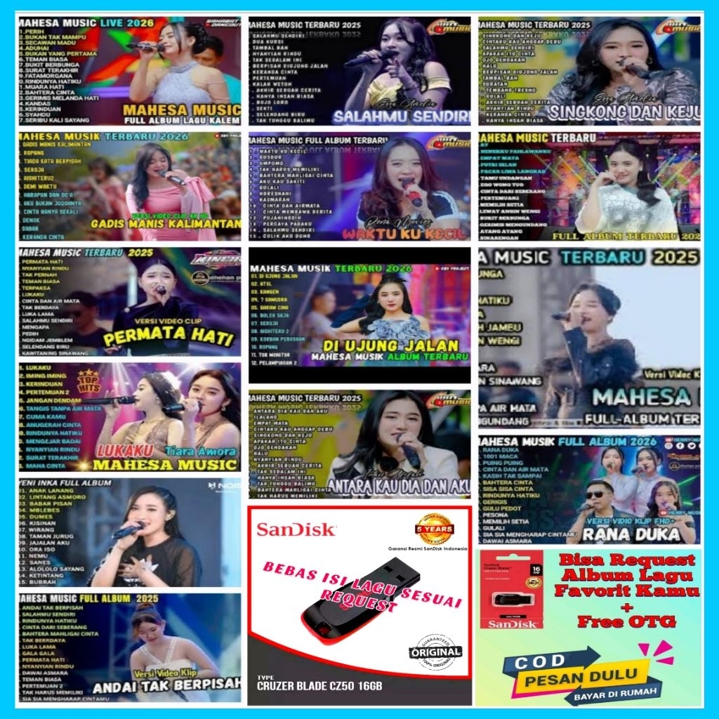 USB ISI LAGU DANGDUT KOPLO MAHESA MUSIK TERBARU 2026 - USB MOBIL UNTUK MUSIK - USB MP3 LAGU DANGDUT 