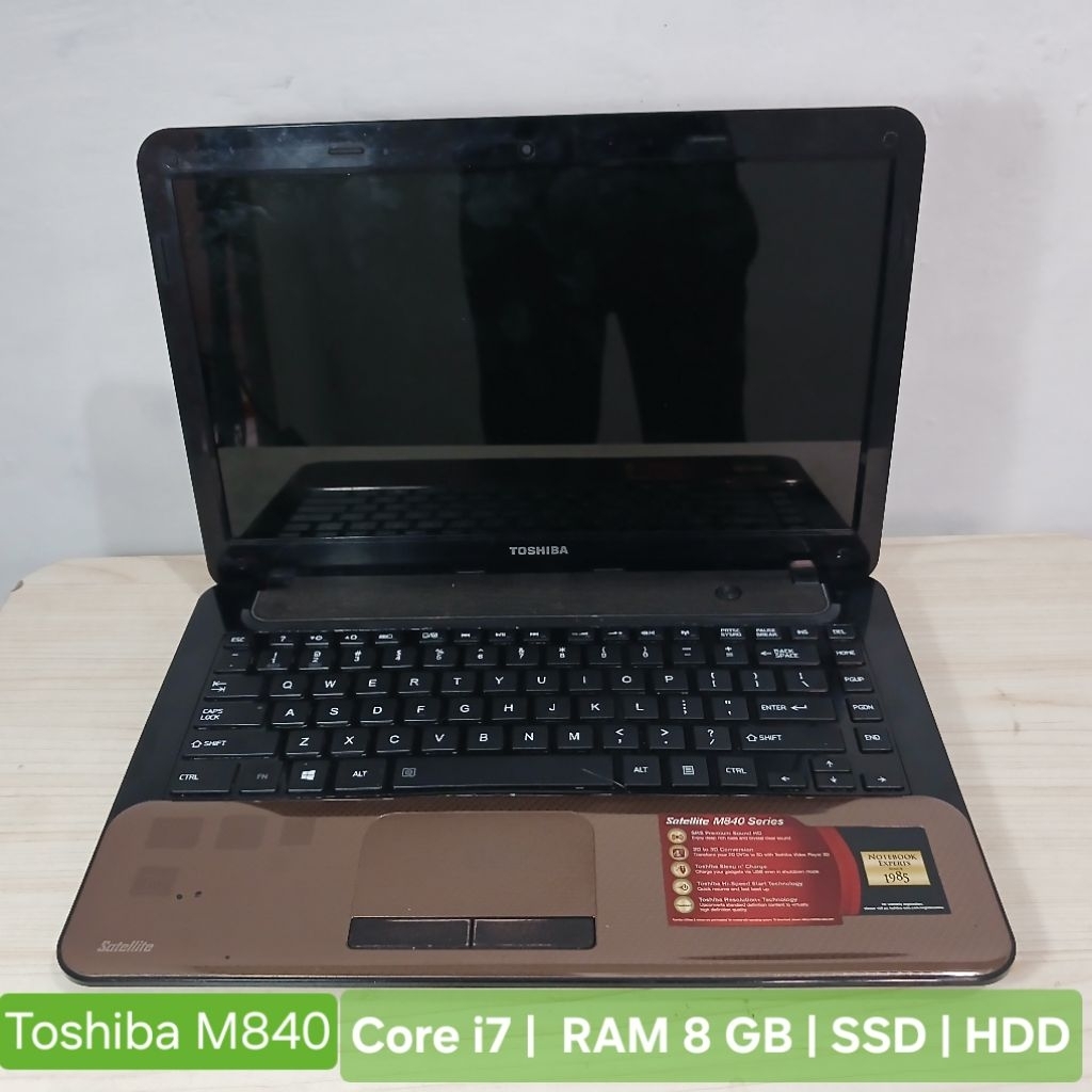 Laptop Toshiba M840 core i7 Ram 8 GB SSD ex kantor