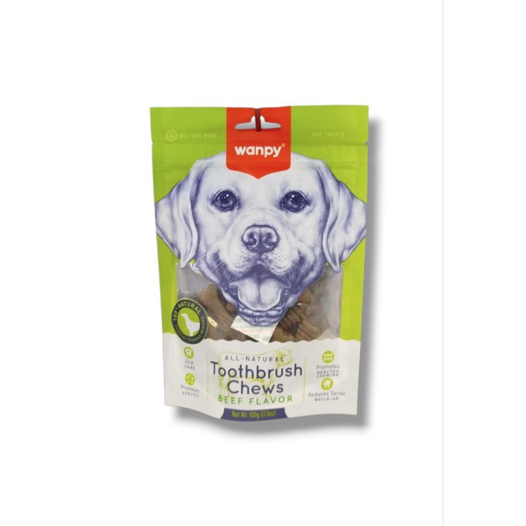 Wanpy Dog Toothbrush Chews Beef Flavor Dental Chew 100Gr