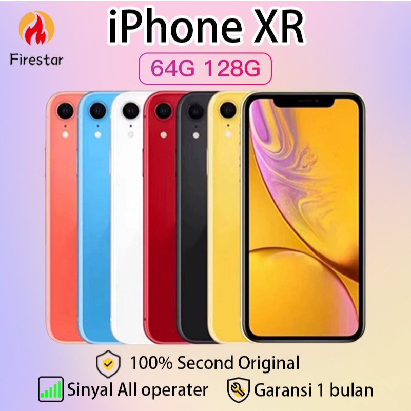iPhone Xr 64GB 128GB Second Unlocked Ori BH95+ Fulset Mulus Normal Kondisi Perfect Asli phone