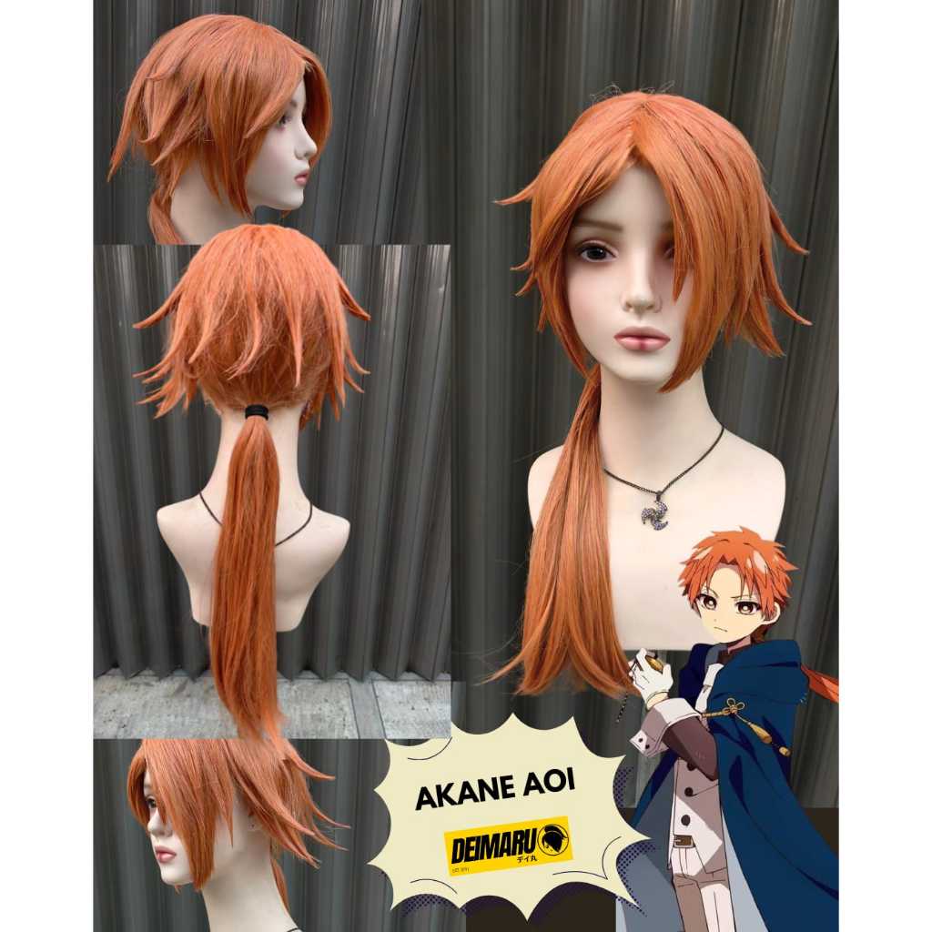 Rambut Kostum Wig Aoi Akane - Jibaku Shounen Hanako Kun Rambut Palsu Wig Cosplay Aoi Akane