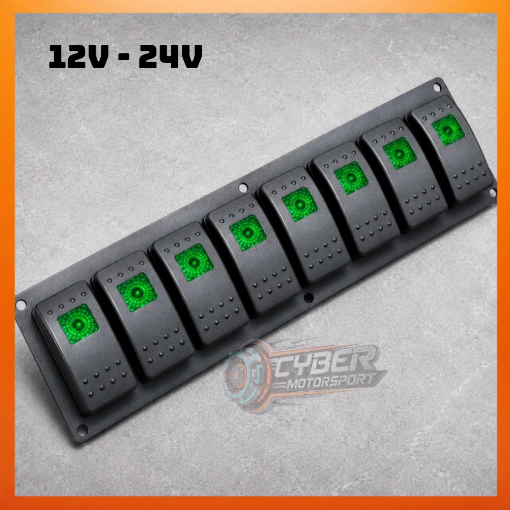 Saklar mobil universal.12v 24v panel switch offroad foglamp.