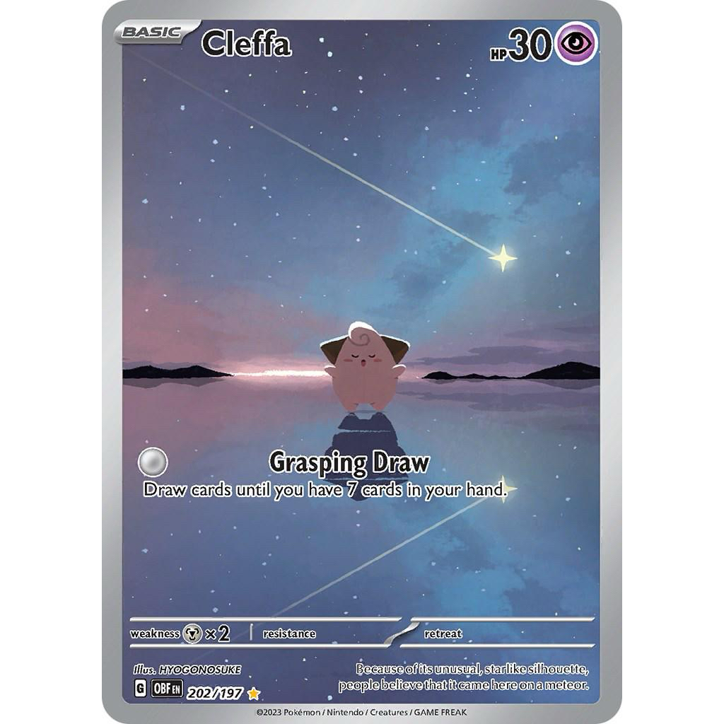 ENGLISH Cleffa #202 AR Obsidian Flames - Kartu Pokemon TCG Original English