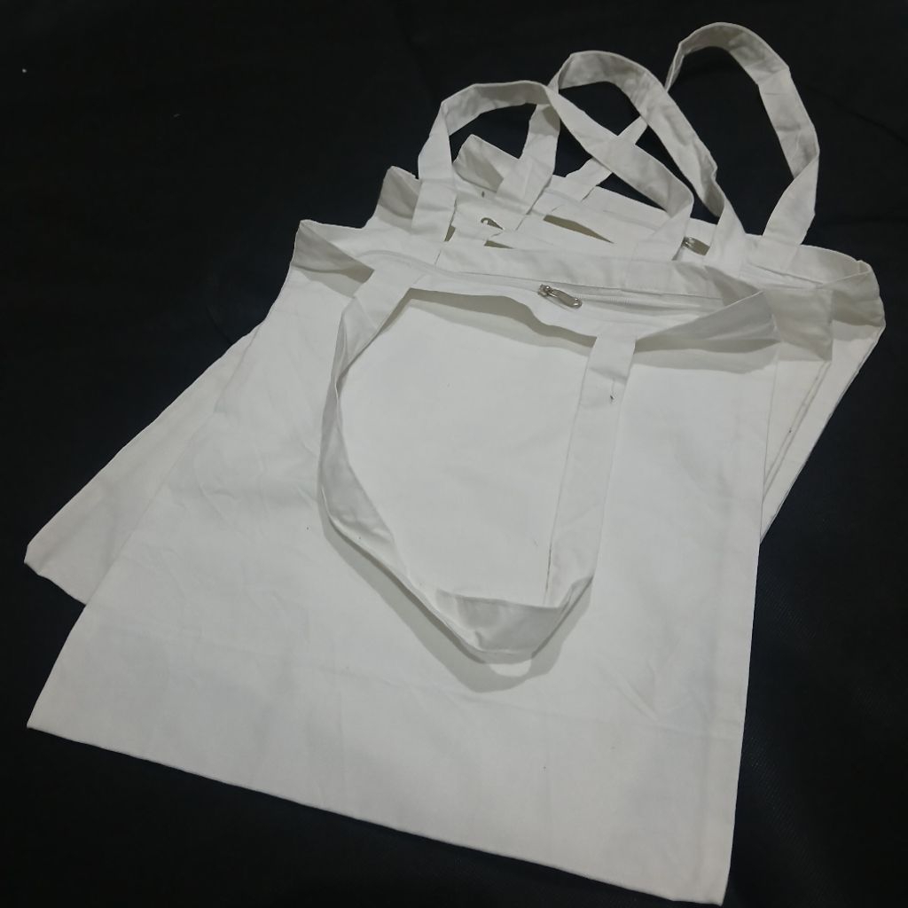 Totebag Kanvas Polos 35x40 Resleting