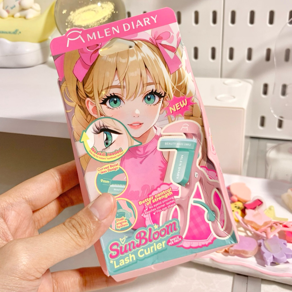 NEW MLEN Diary Sun Bloom Lash Curler Penjepit Bulu Mata