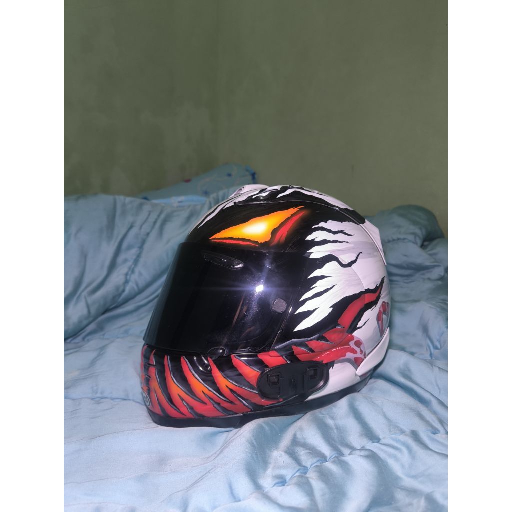 Helm Helmet Arai Rapide SR Original Repaint Anti Venom Full Muluss luar dalam