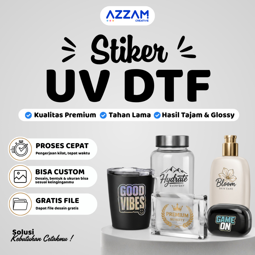 STIKER UV DTF / STIKER TIMBUL / STIKER DTF / STIKER UV