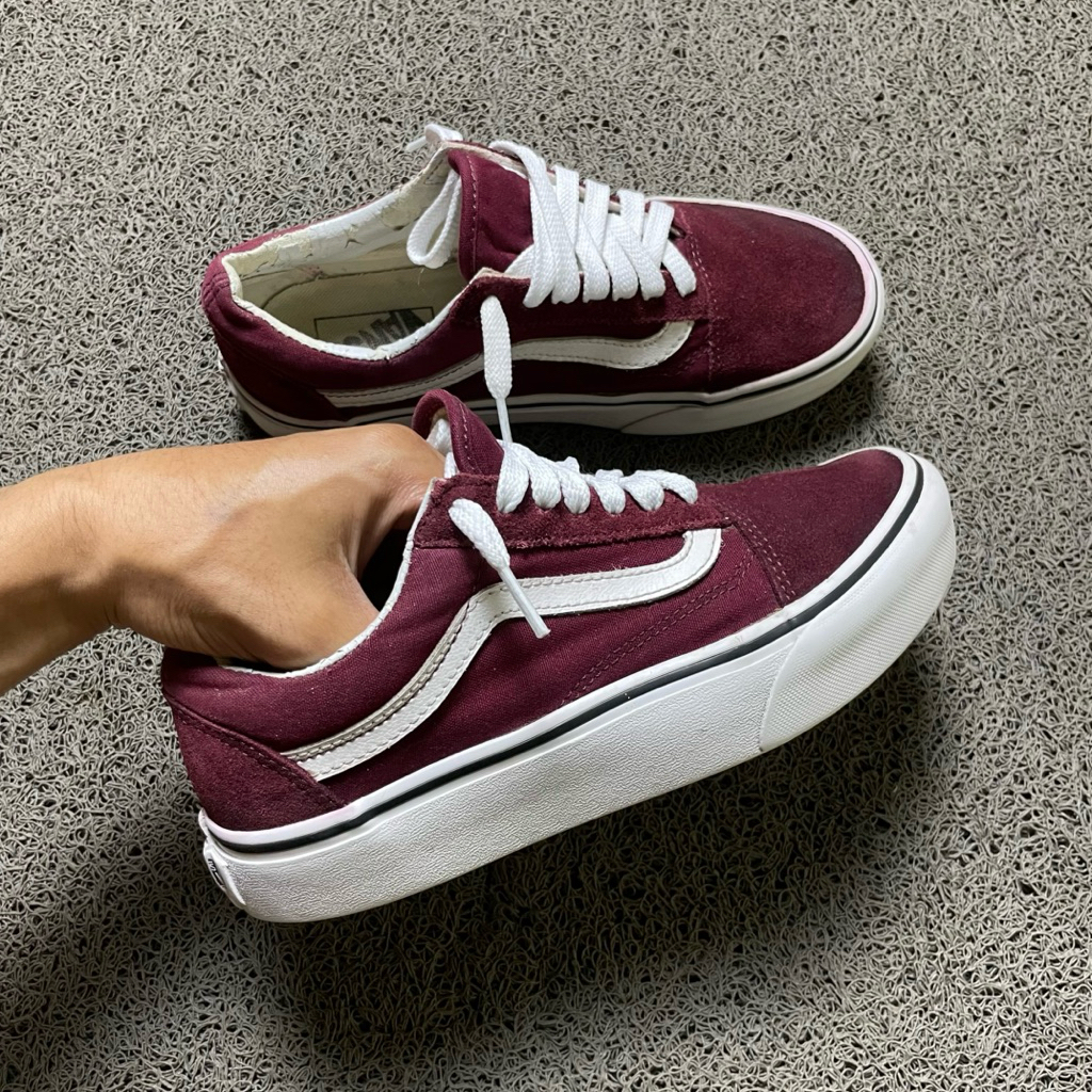 VANS OLD SKOOL MAROON SECOND ORIGINAL 100%