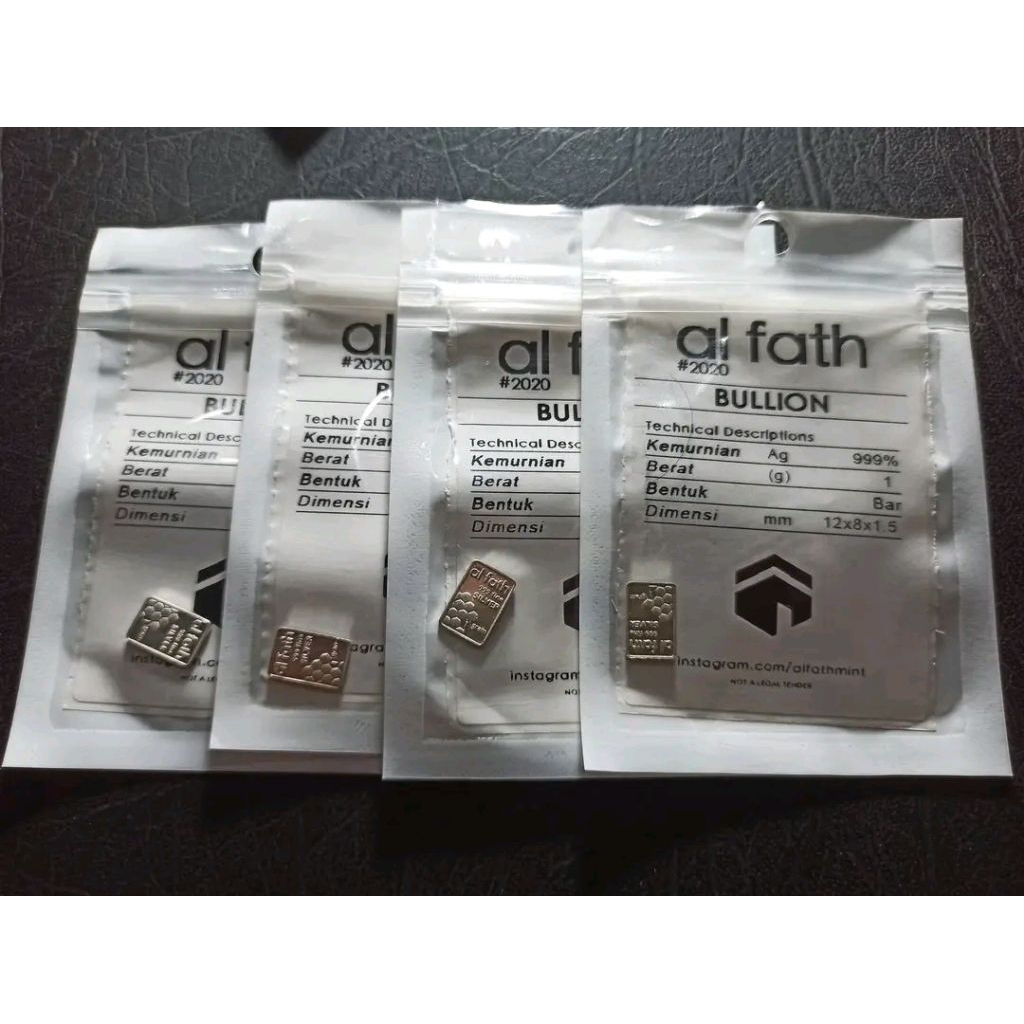 perak 1 gram Al-Fath perak batangan merk al fath silver bar 1gr