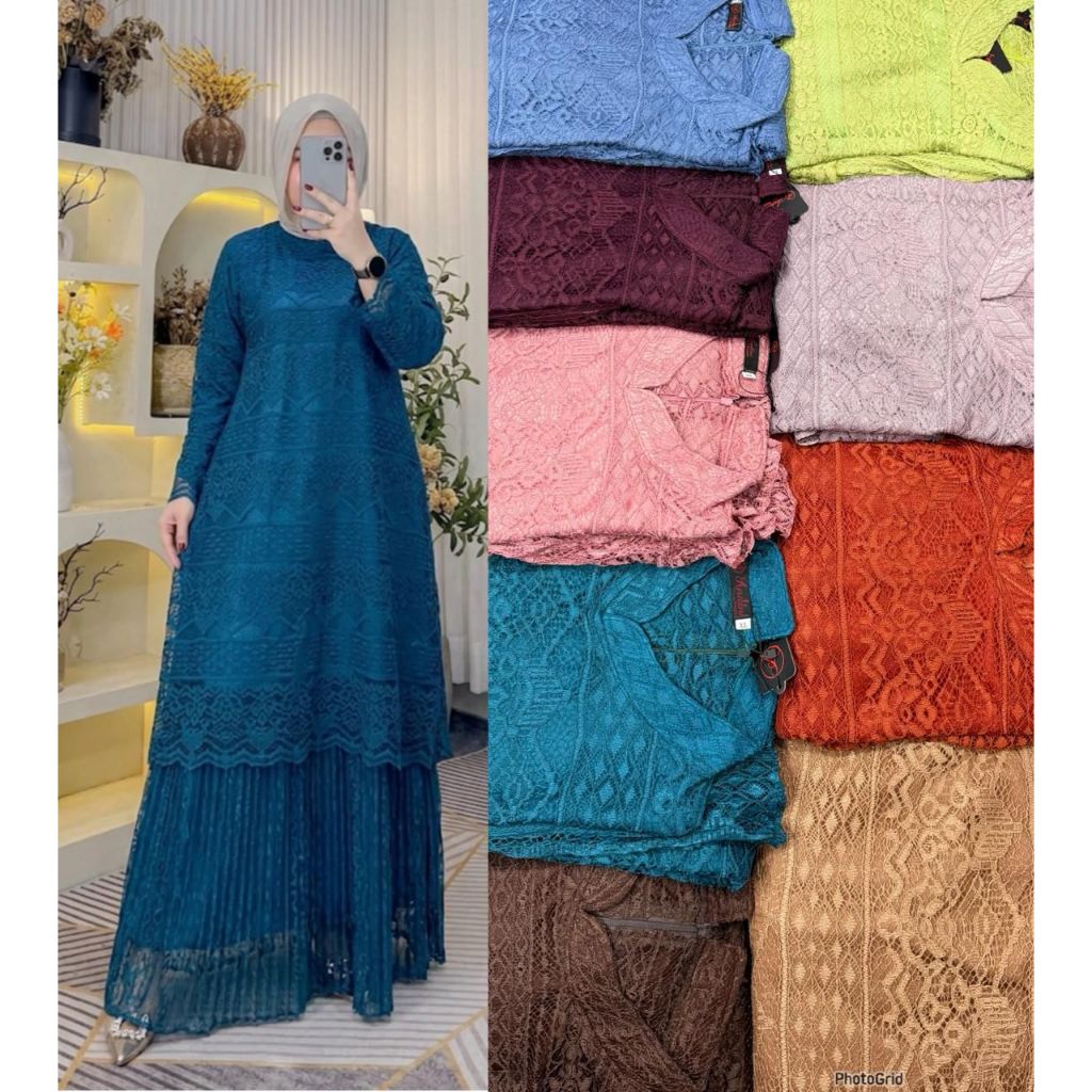 GAMIS BROKAT MALAYSIA FULL FURING GAMIS BROKAT WANITA