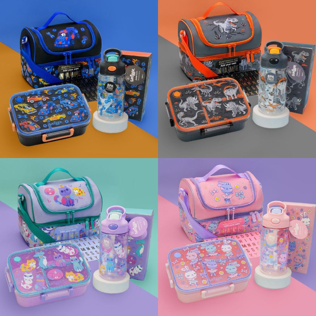 Set Kotak Makan Botol Minum Tas Bekal Anak TK dan SD | Set Bekal Lengkap Kotak Makan + Tempat Min + 