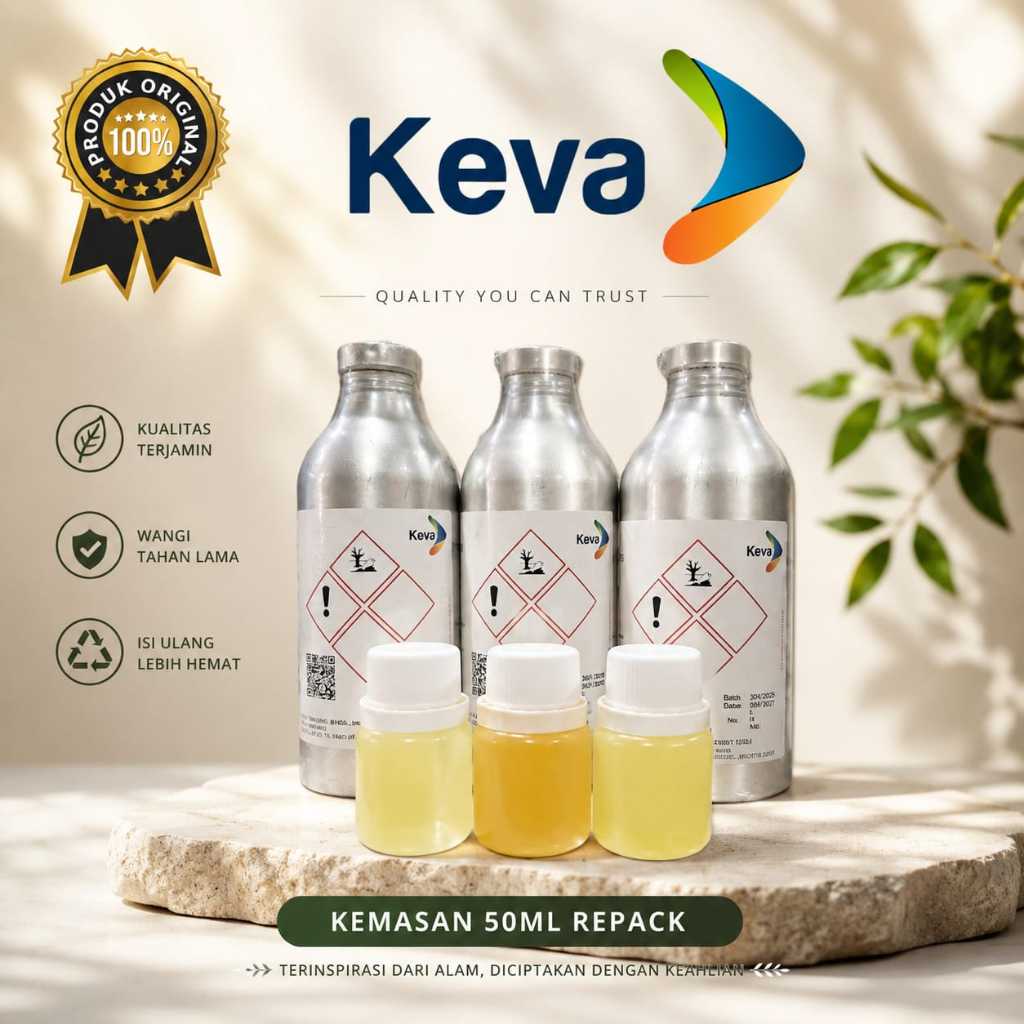 BIBIT PARFUME MURNI KEVA KHUSUS KEMASAN 50 ML REPACK (LINK KHUSUS KEVA 50ML)