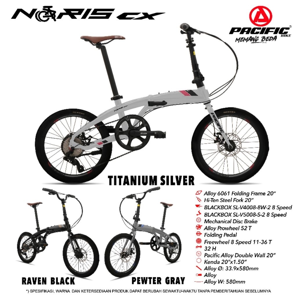 Sepeda lipat pasific noris cx