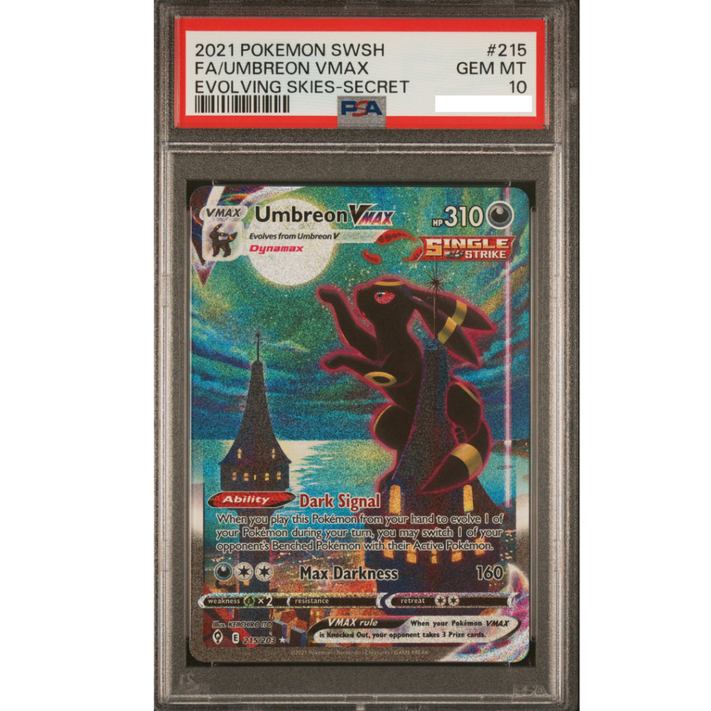 POKEMON TCG 2021 POKEMON SWORD & SHIELD EVOLVING SKIES #215 FA/UMBREON VMAX EVOLVING SKIES-SECRET