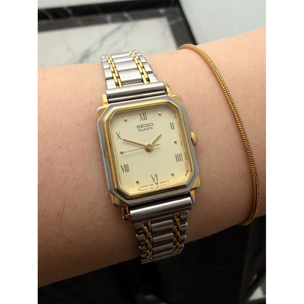 Seiko lady tank watch 7321 Roman Numeral Japan Original Fungsi Normal Authentic