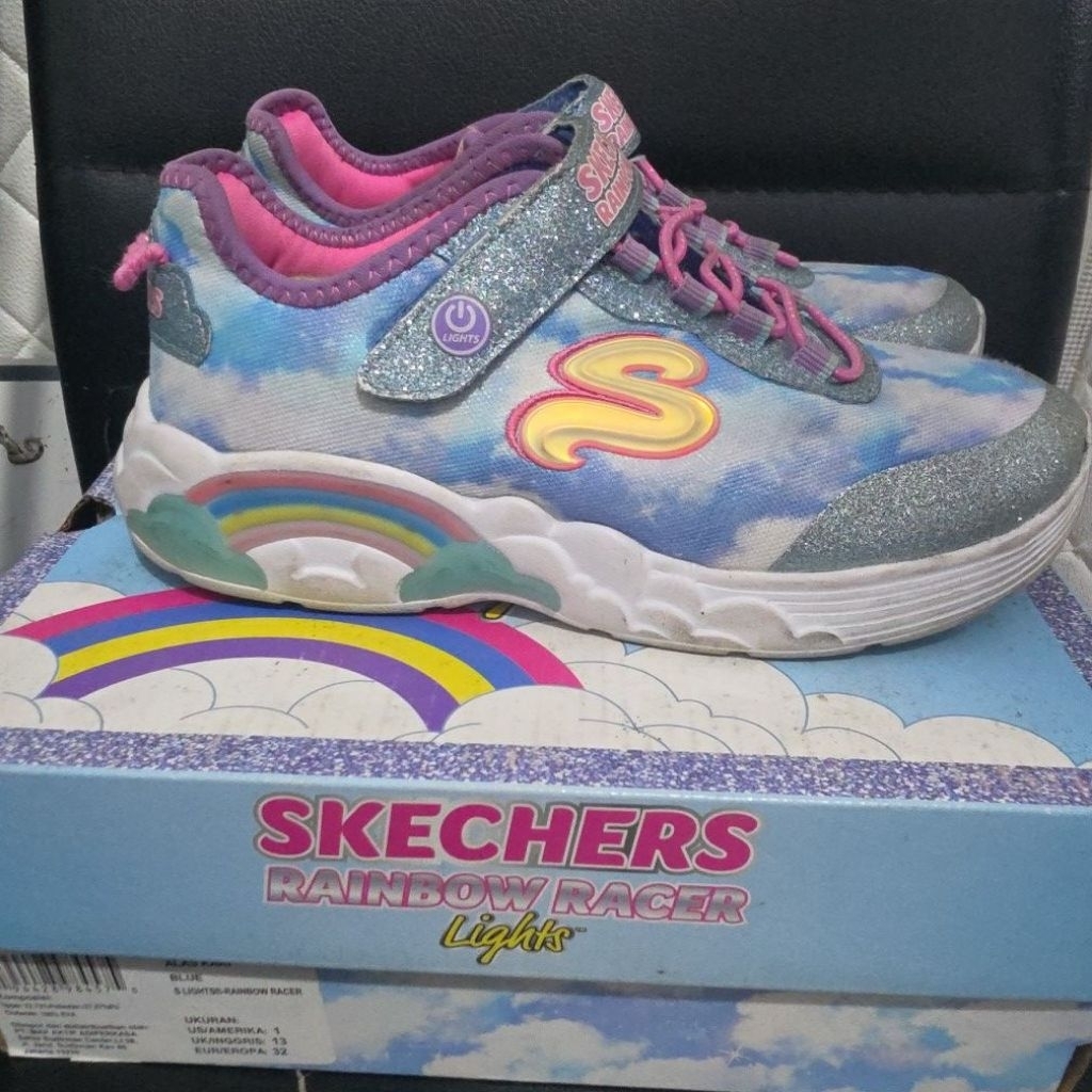 Preloved Skecher Rainbow Racer Anak