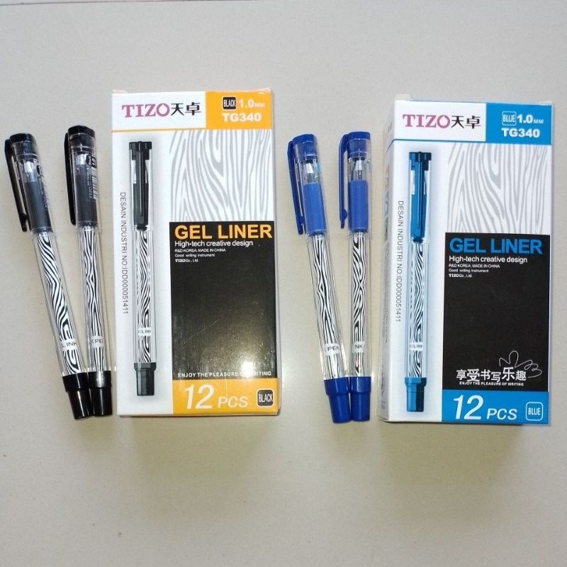 DEBOZZ Gel Pen / Sign Pen 1.0mm Hitam / Biru (Pcs)