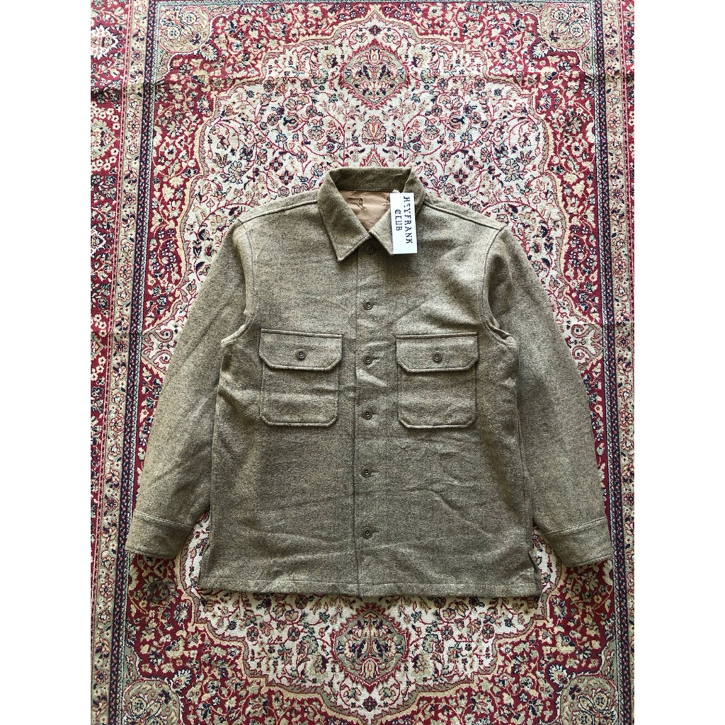 Kemeja Uniqlo wool overshirt jacket Vintage wool overshirt Hi429