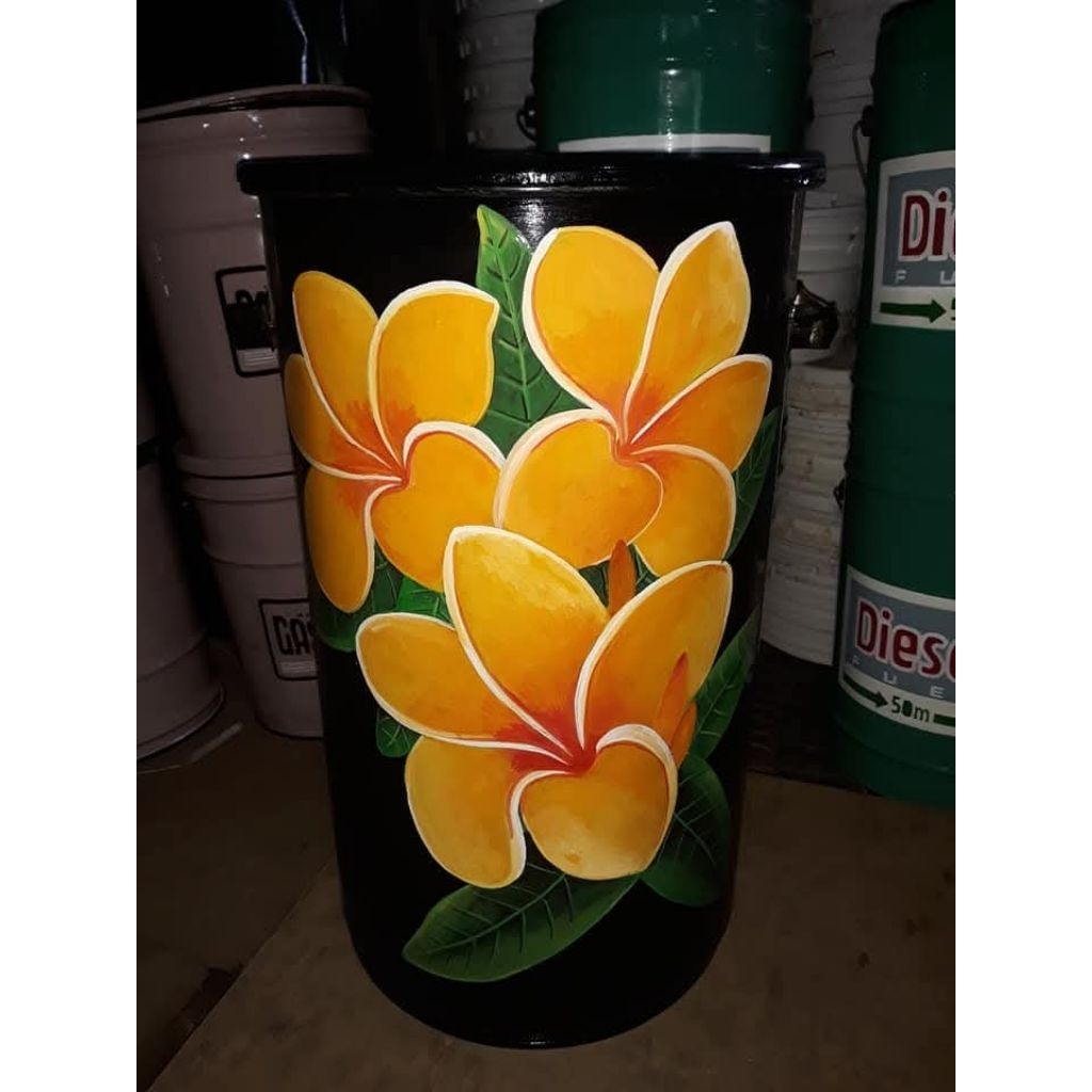 Tong sampah Cantik / Tong Sampah lukis / Tong Sampah Besi / Tong Sampah Estetik