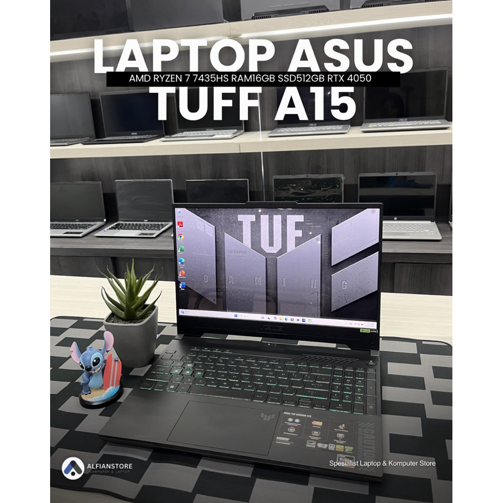 LAPTOP ASUS TUFF A15 AMD RYZEN 7 7435HS RAM16GB SSD512GB RTX 4050