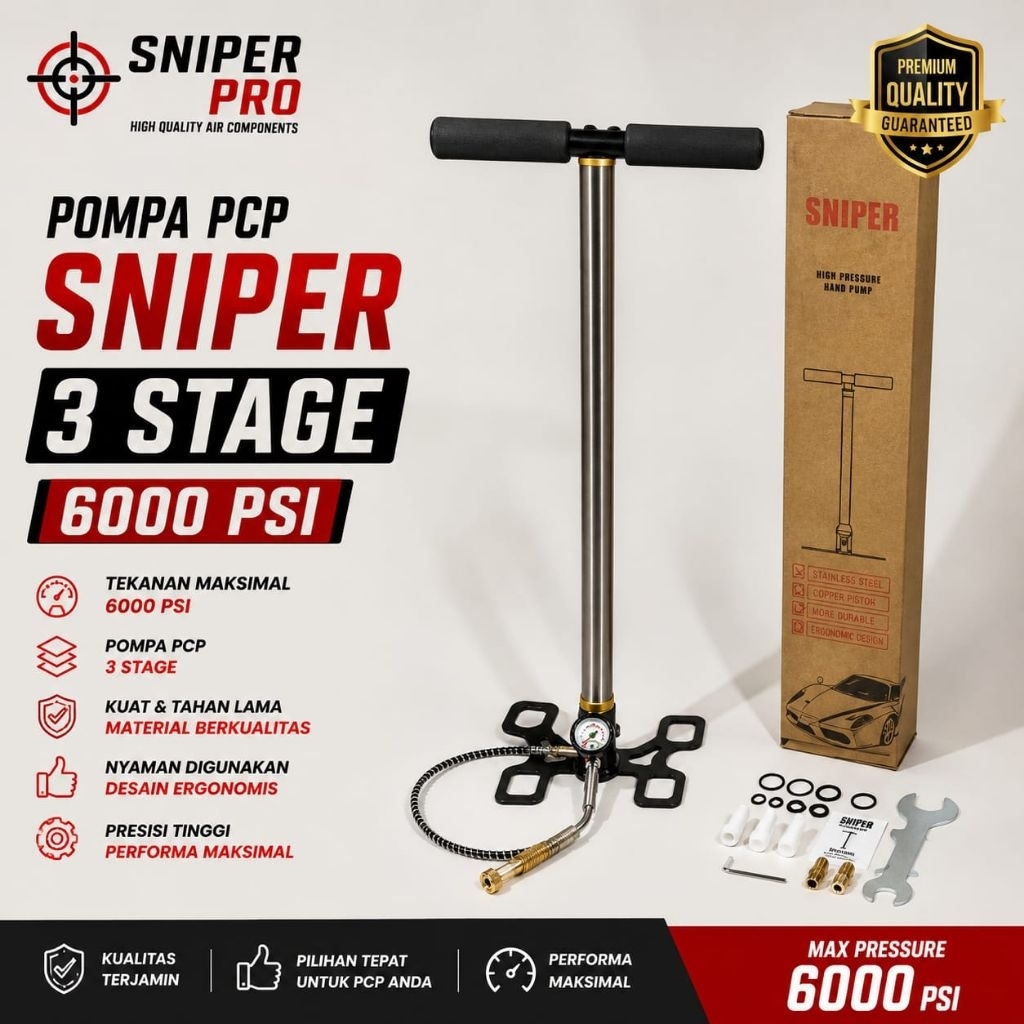 POMPA PCP SNIPER 6000PSI, POMPA PCP 6000 PSI, POMPA PCP MURAH, POMPA PCP SNIPER