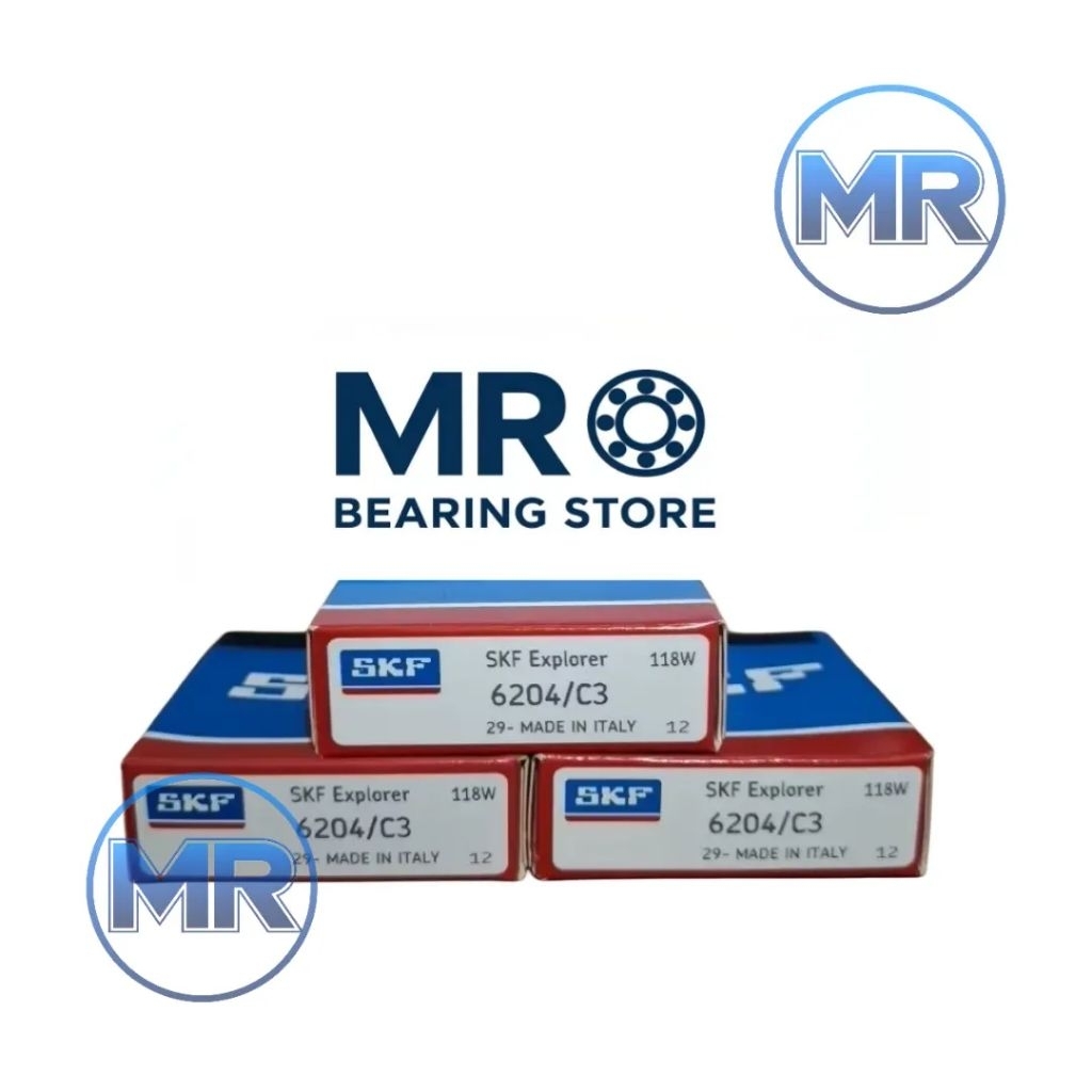 BEARING 6204/C3 6204 C3 SKF (Tanpa Tutup)
