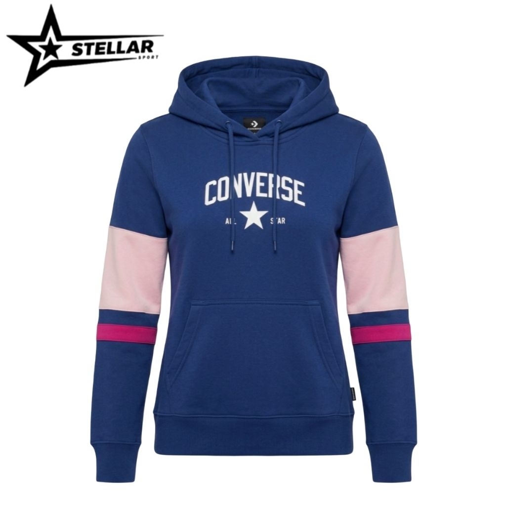 JAKET WANITA HOODIE CONV3RSE WOMEN'S NAVY PINK NEW BNIB