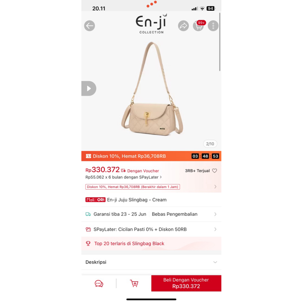 preloved tas enjii