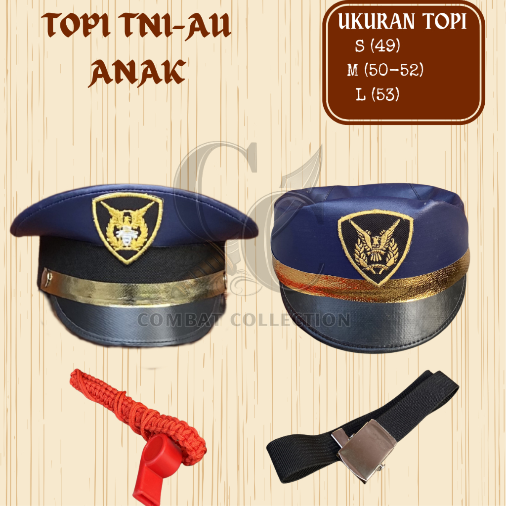FULLSET Topi TNI-AU Anak I Atribut Topi TNI-AU Anak I Aksesoris Topi TNI-AU Anak I Aksesoris TNI-AU 