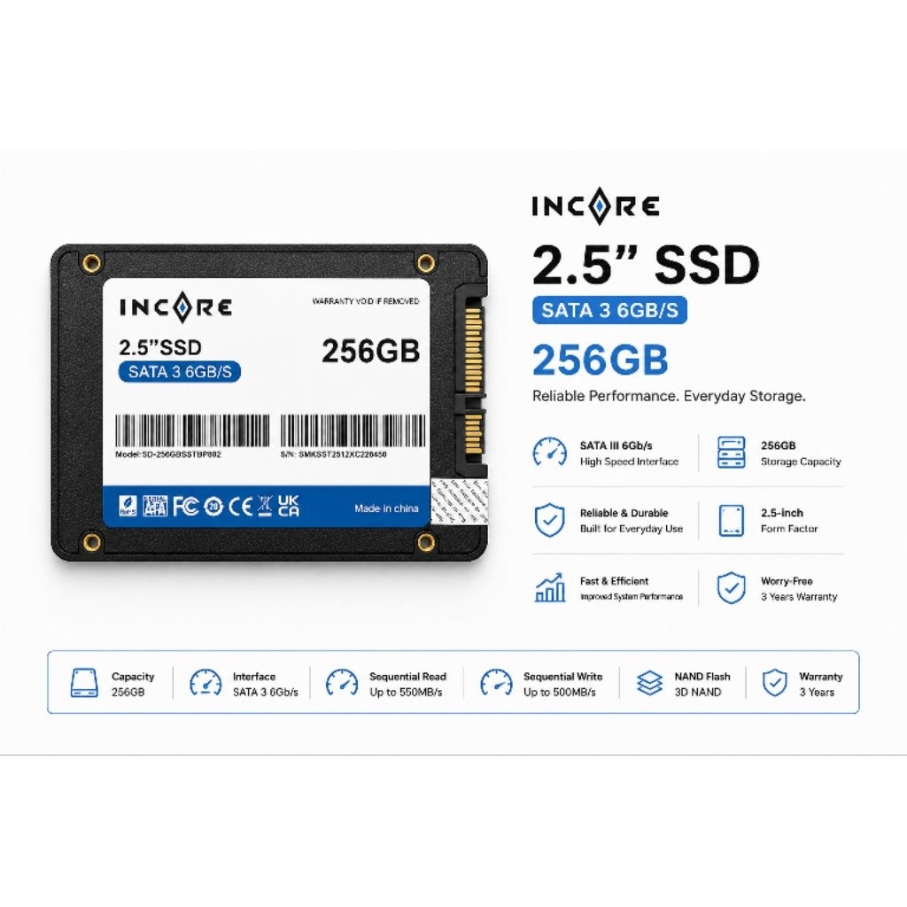Ssd Incore 256gb 0day