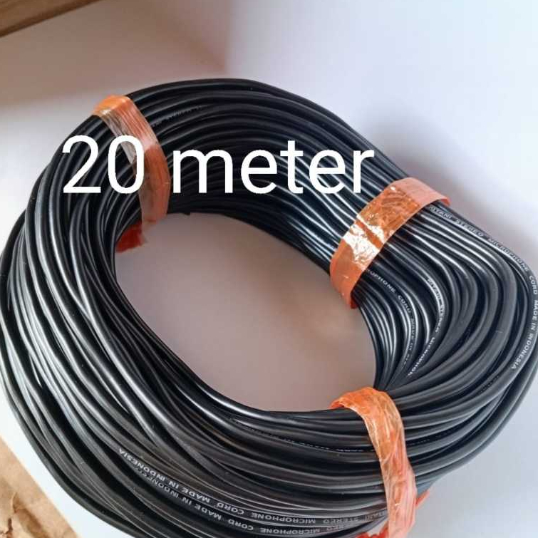 Kitani Kabel Head Audio Stereo Hitam Panjang 20 Meter Bagus (Bukan Kabel Mic)