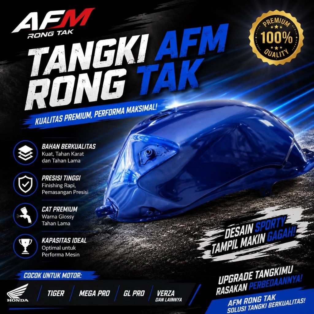 PROMO Tangki tengki bensin Tiger Revo biru bahan impor
