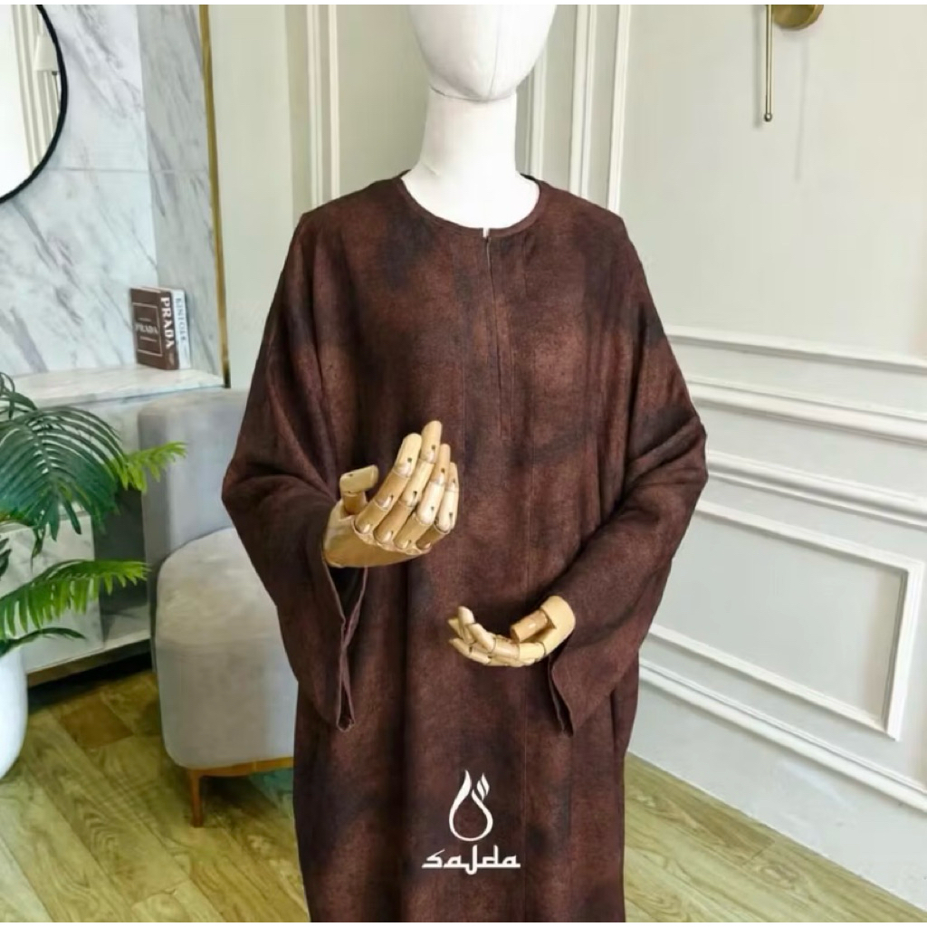 New ( Tsurayya ) abaya elijah black caramel size M