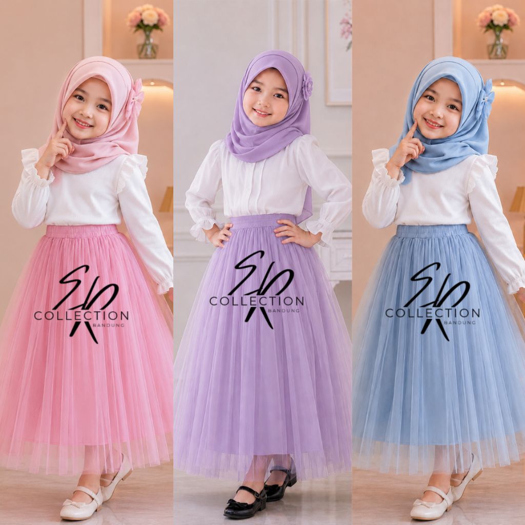ROK TUTU ANAK 1 LAYER/ROK TILE ANAK